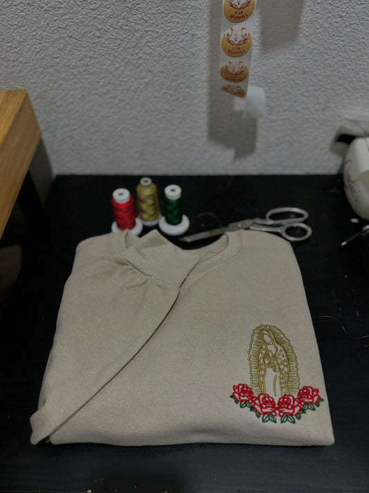Sand Virgen Mary Sweater